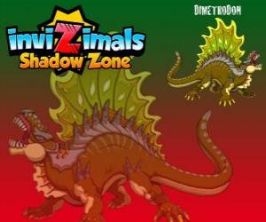 yapboz Dimetrodon. Invizimals Shadow Zone. Dinozorlar çağı gelen Etkileyici avcı sürüngen